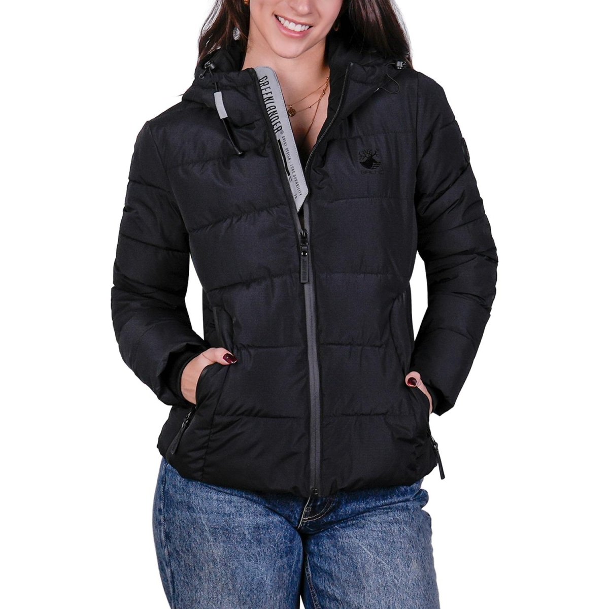 Chamarra capitonada para mujer con capucha desmontable Greenlander - Greenlander