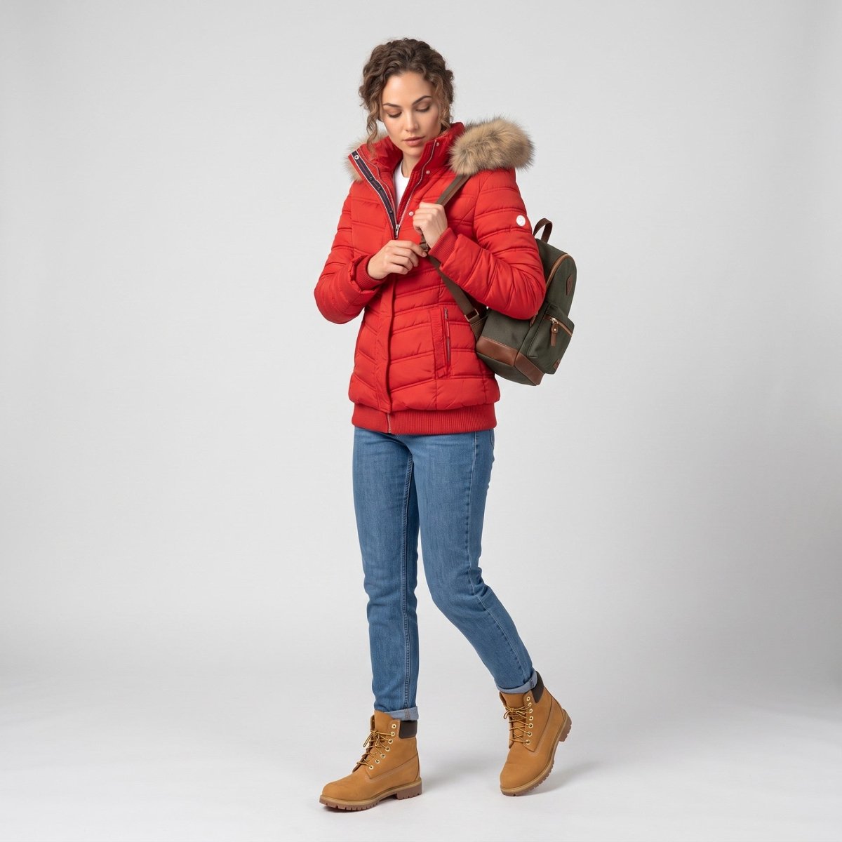 Chamarra Capitonada para Mujer con Capucha Desmontable y Fur | Greenlander - Greenlander
