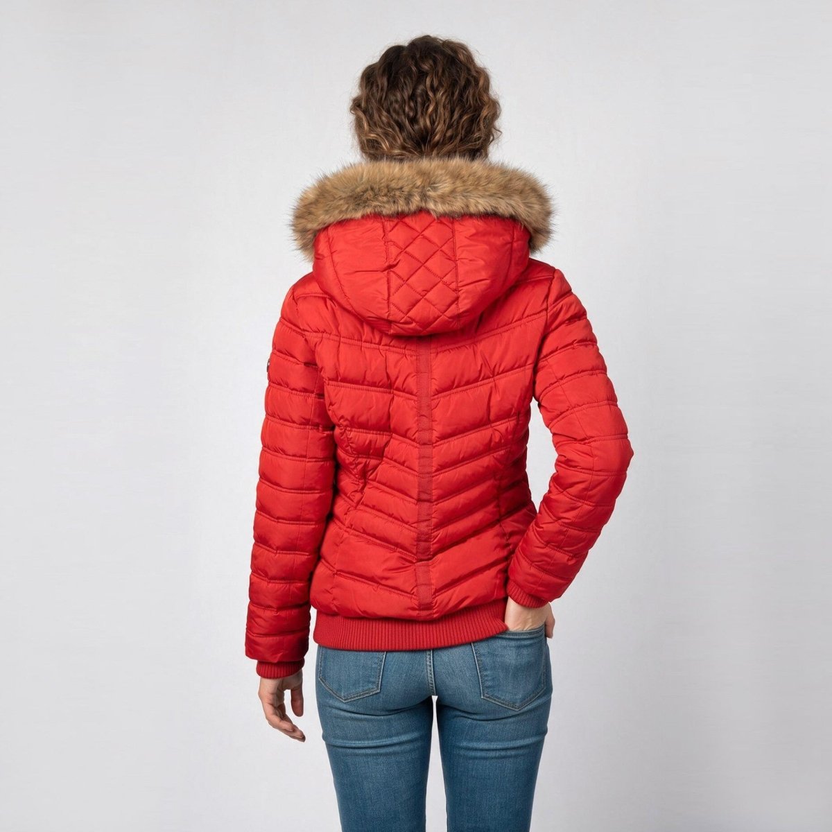 Chamarra Capitonada para Mujer con Capucha Desmontable y Fur | Greenlander - Greenlander