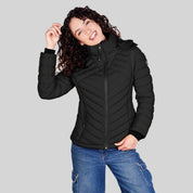 Chamarra capitonada para mujer con cuello alto y bolsillos a los costados Greenlander - Greenlander