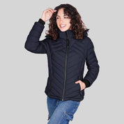 Chamarra capitonada para mujer con cuello alto y bolsillos a los costados Greenlander - Greenlander