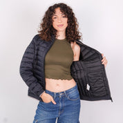 Chamarra capitonada para mujer con cuello alto y bolsillos Greenlander - Greenlander