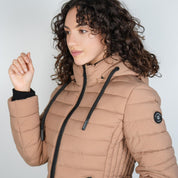 Chamarra capitonada para mujer con cuello alto y gorro desmontable Greenlander - Greenlander