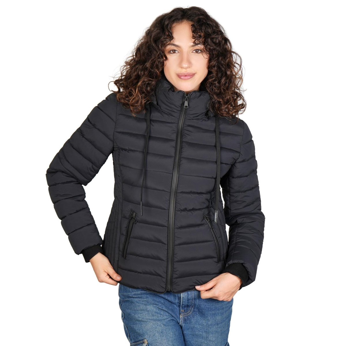 Chamarra capitonada para mujer con cuello alto y gorro desmontable Greenlander - Greenlander