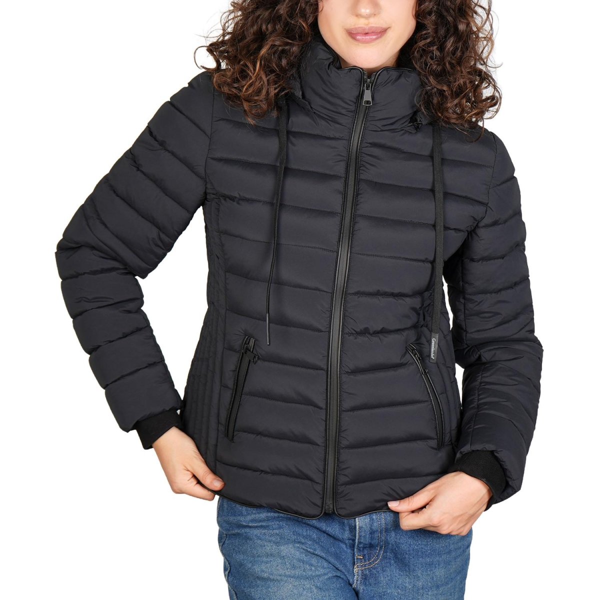 Chamarra capitonada para mujer con cuello alto y gorro desmontable Greenlander - Greenlander