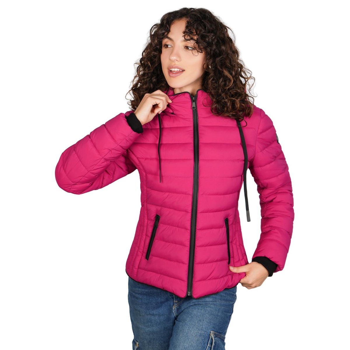 Chamarra capitonada para mujer con cuello alto y gorro desmontable Greenlander - Greenlander