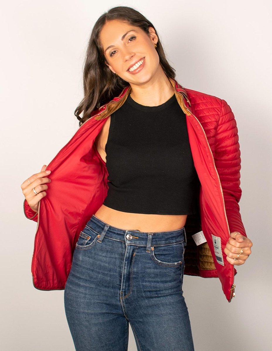 Chamarra capitonada para mujer con cuello mao y forro de fur Greenlander - Greenlander