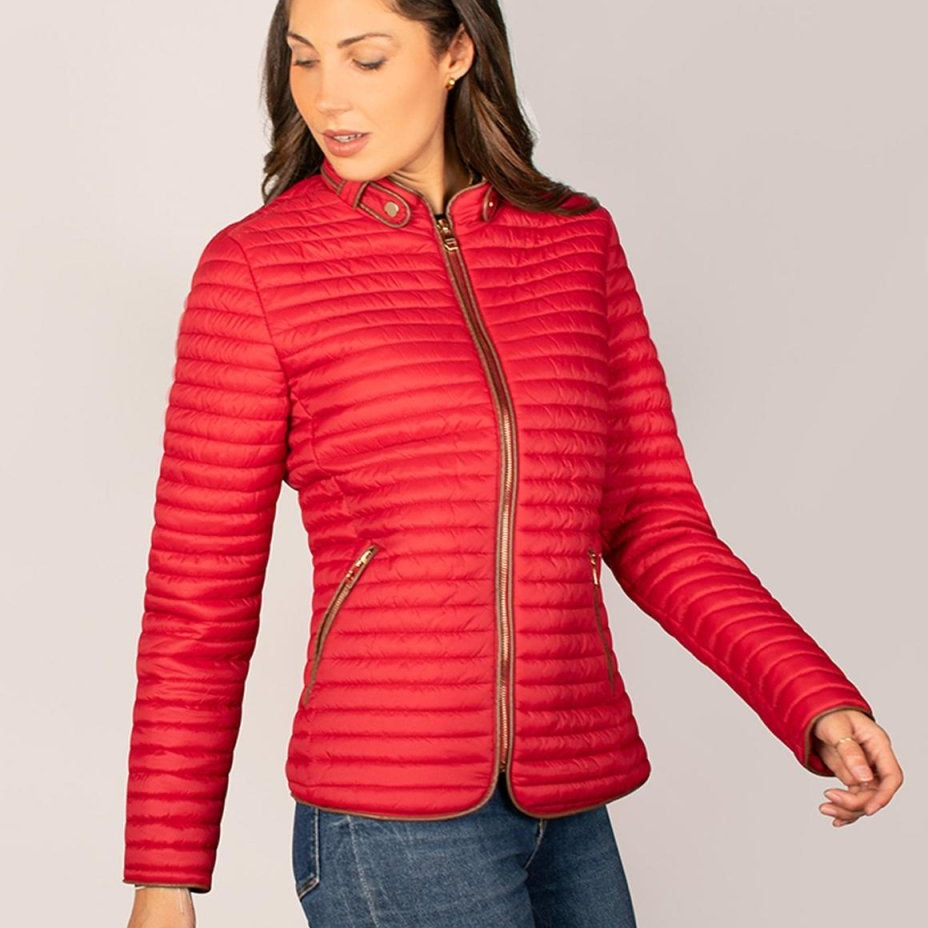 Chamarra capitonada para mujer con cuello mao y forro de fur Greenlander - Greenlander