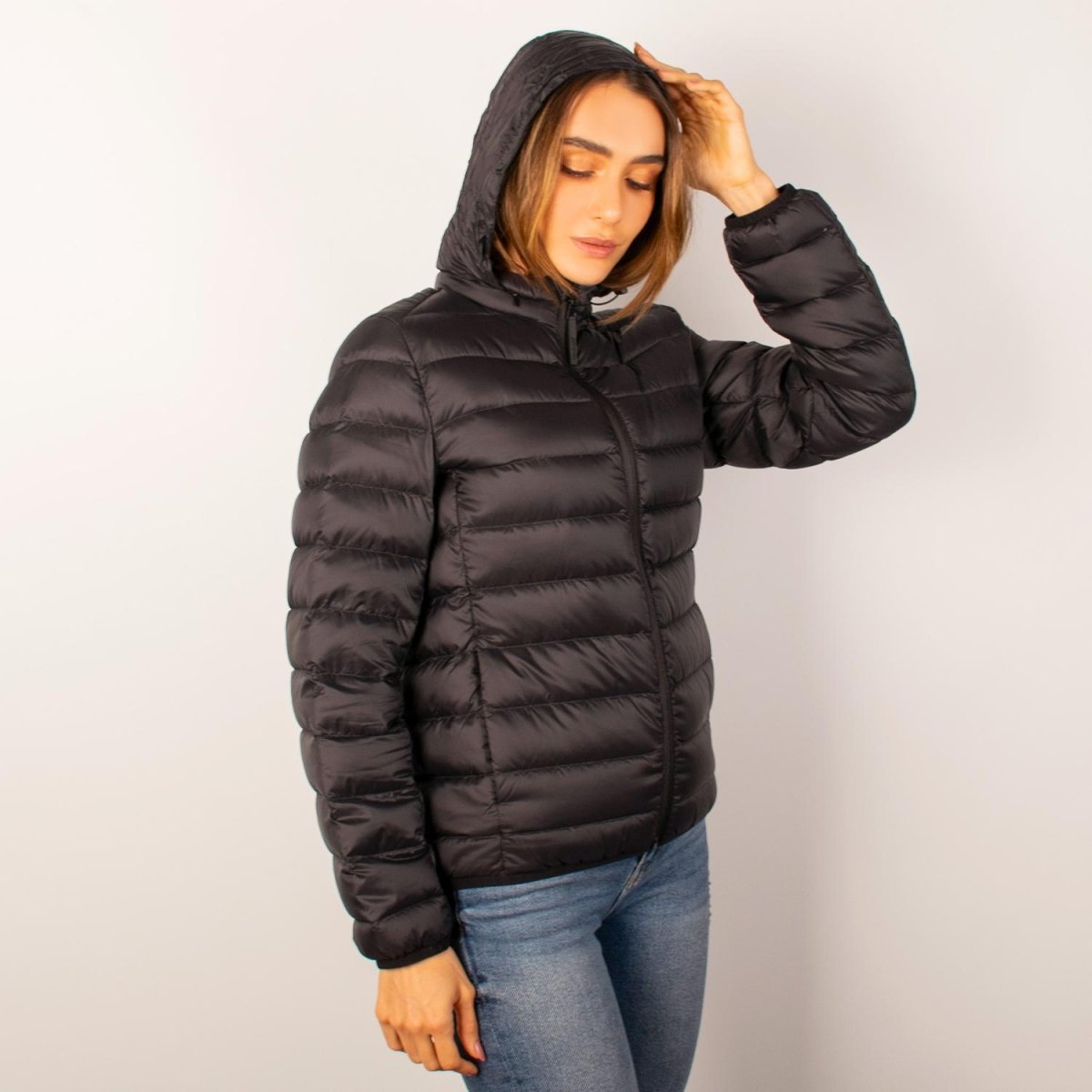 Chamarra capitonada para mujer, empacable con gorro oculto Greenlander - Greenlander