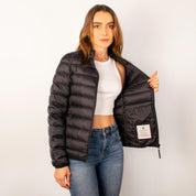 Chamarra capitonada para mujer, empacable con gorro oculto Greenlander - Greenlander