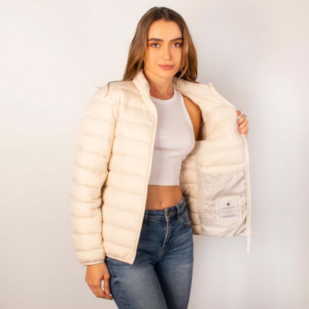 Chamarra capitonada para mujer, empacable con gorro oculto Greenlander - Greenlander