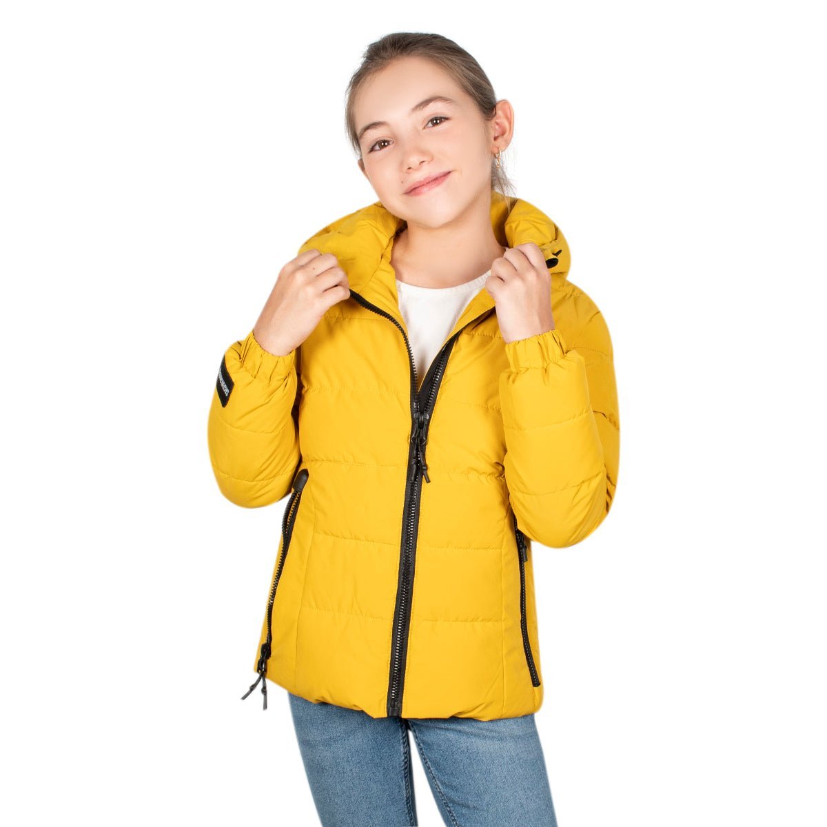 Chamarra Capitonada Para Niña Con Gorro Ajustable Greenlander - The Original Greenlander