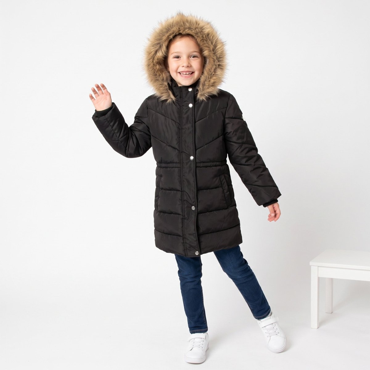 Chamarra capitonada para niña con gorro Greenlander - Greenlander