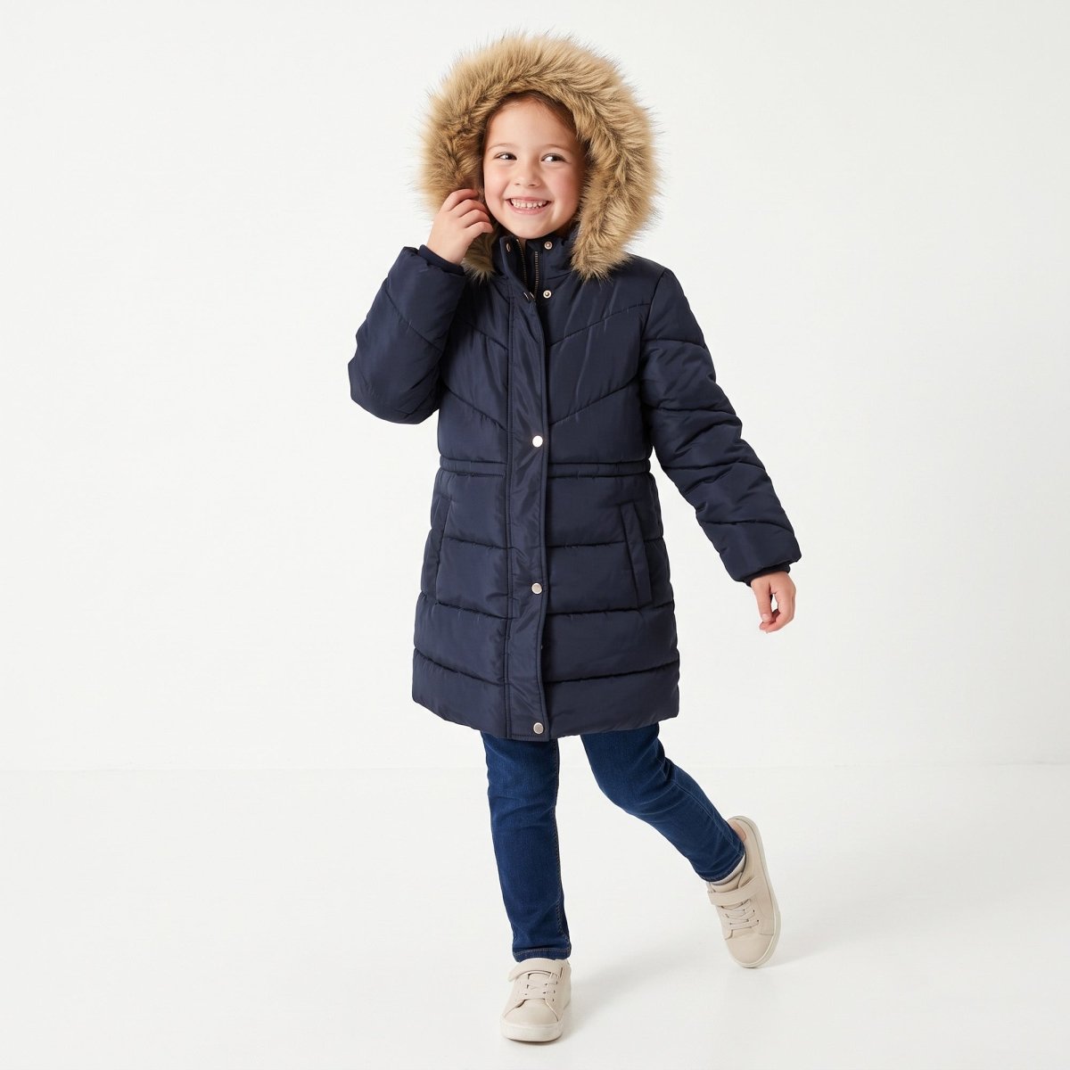Chamarra capitonada para niña con gorro Greenlander - Greenlander