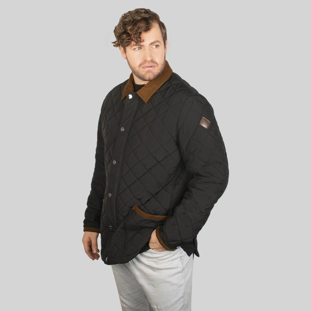 Chamarra capitonada plus size para hombre con bolsa interior Greenlander - Greenlander