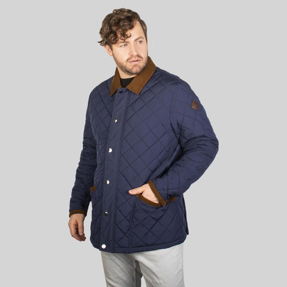 Chamarra capitonada plus size para hombre con bolsa interior Greenlander - Greenlander