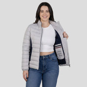 Chamarra Capitonada Plus Size para Mujer con Cuello Alto y Bolsillos | Greenlander - Greenlander