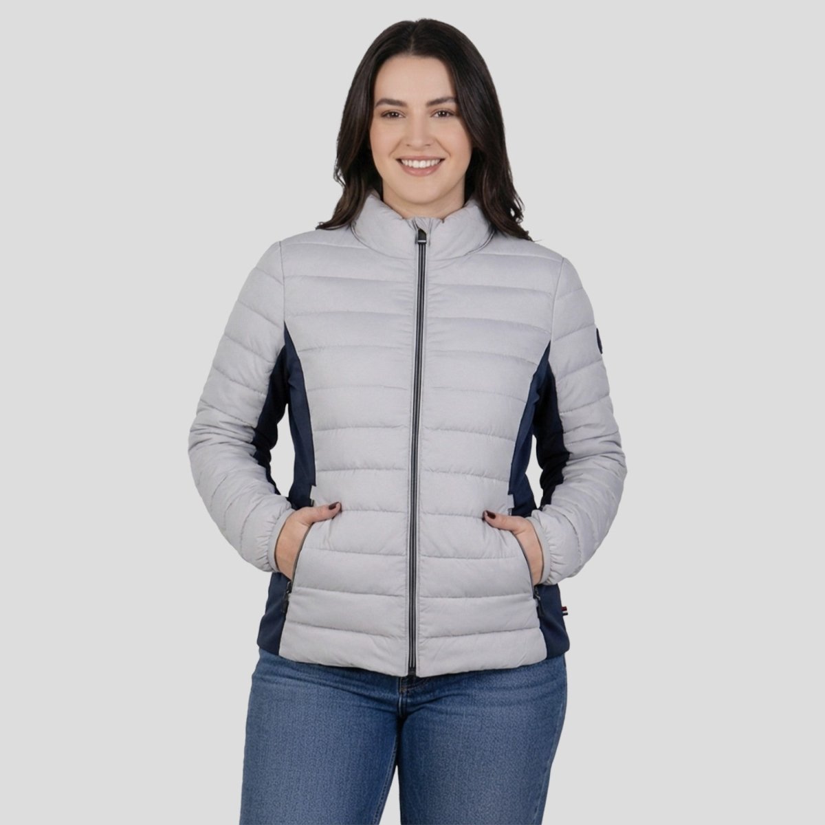 Chamarra Capitonada Plus Size para Mujer con Cuello Alto y Bolsillos | Greenlander - Greenlander