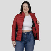 Chamarra Capitonada Plus Size para Mujer con Cuello Alto y Bolsillos | Greenlander - Greenlander