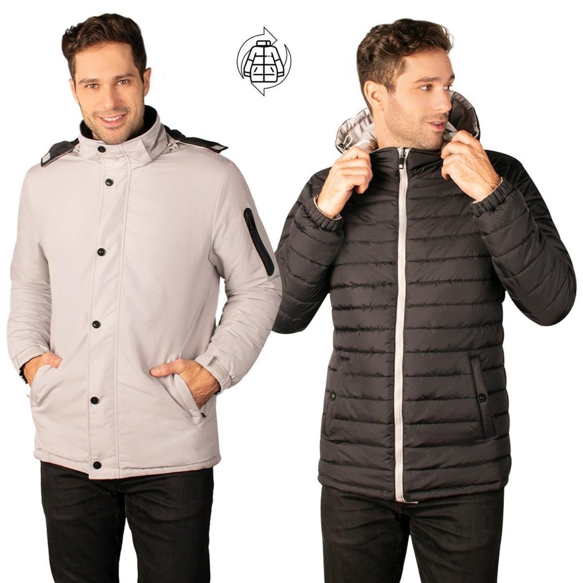 Chamarra Capitonada Reversible con Gorro Desmontable Greenlander Hombre - Greenlander