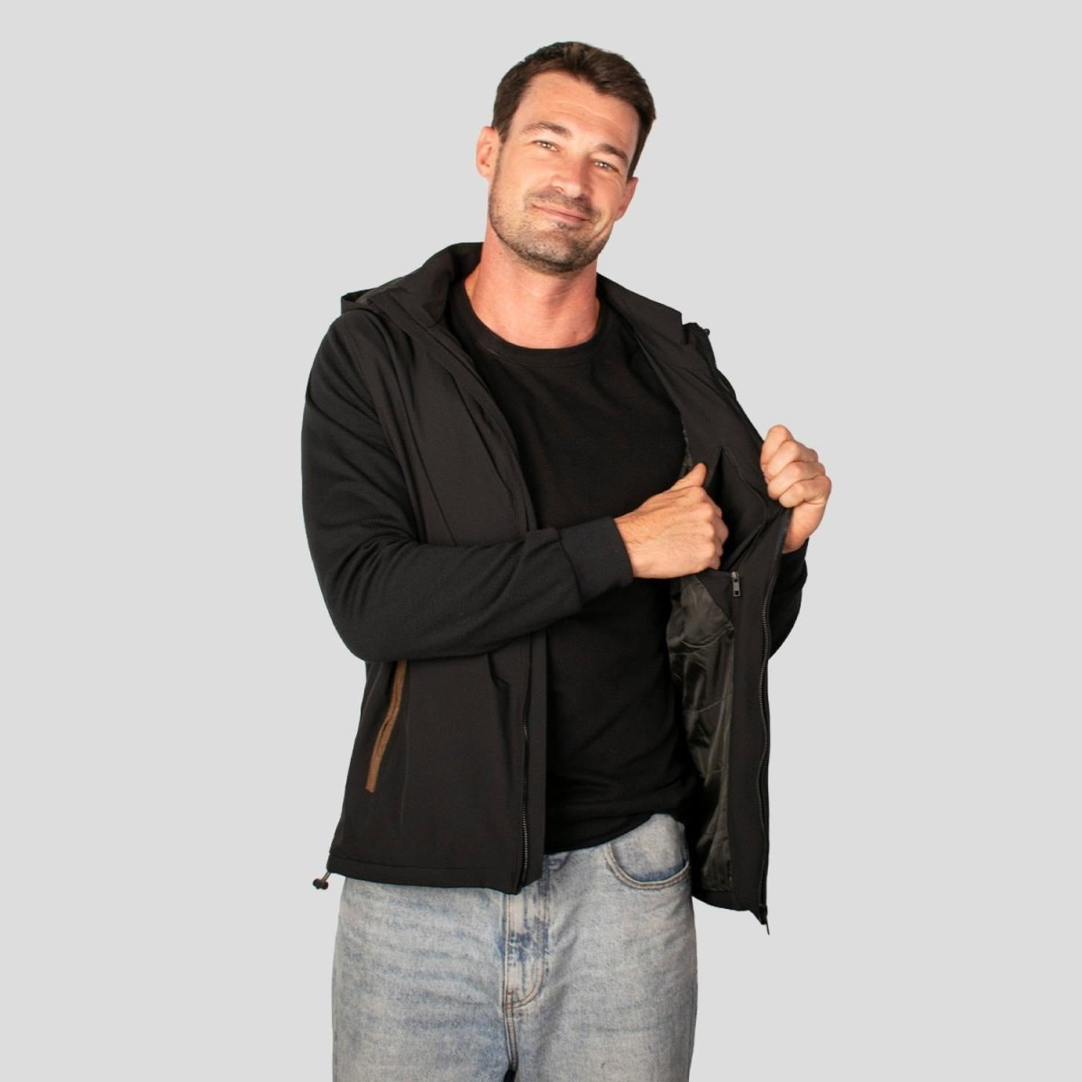 Chamarra con capucha desmontable y bolsillos para hombre Greenlander - Greenlander