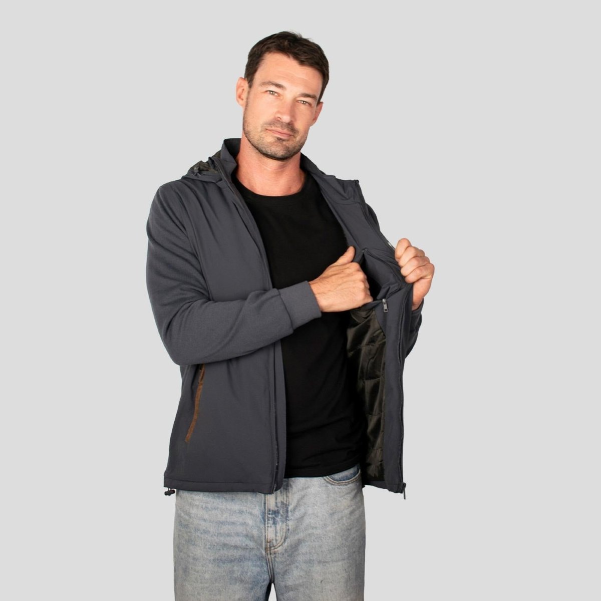 Chamarra con capucha desmontable y bolsillos para hombre Greenlander - Greenlander