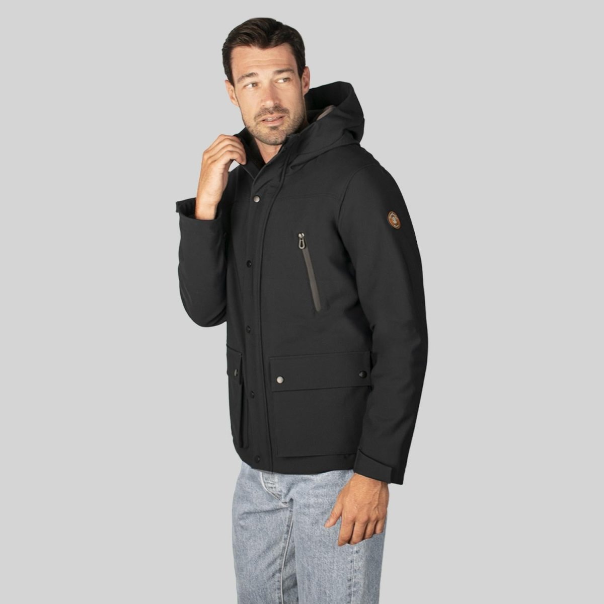 Chamarra con Capucha para hombre con bolsa interna Greenlander - Greenlander