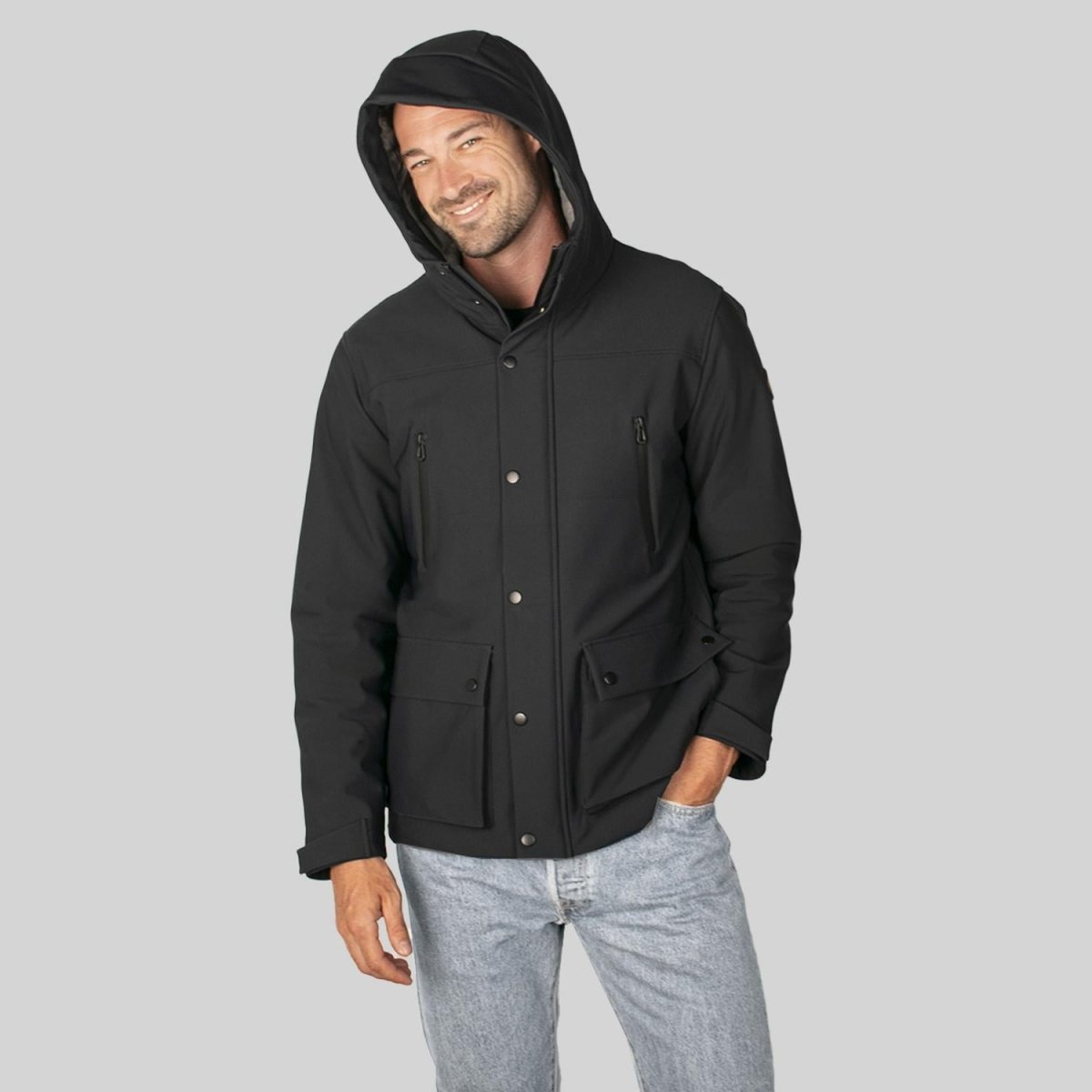 Chamarra con Capucha para hombre con bolsa interna Greenlander - Greenlander