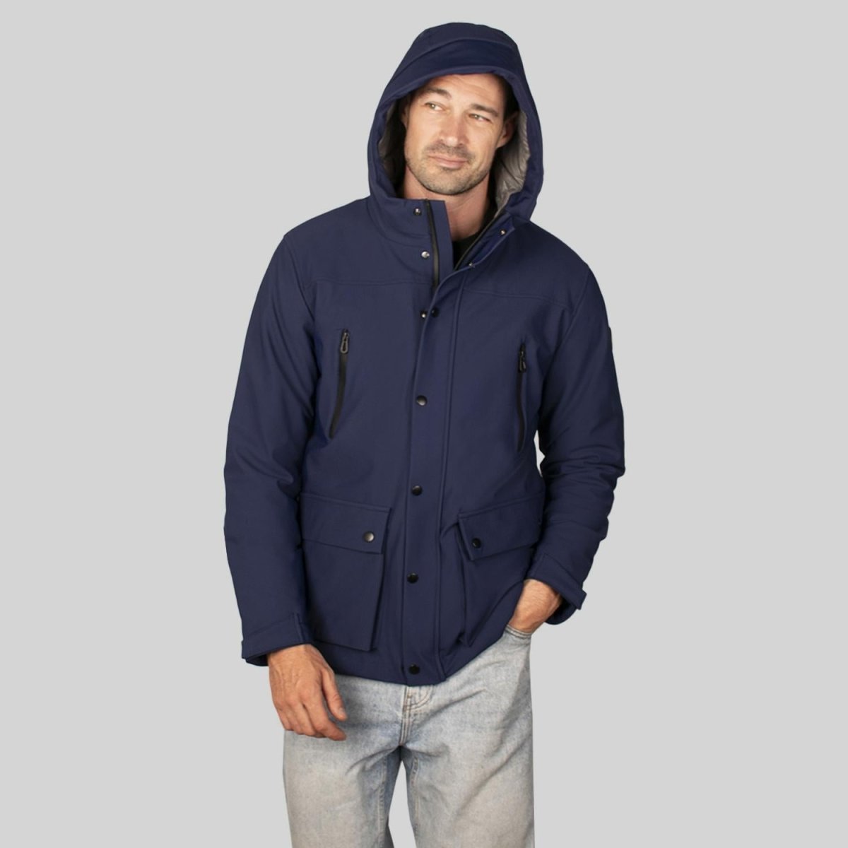 Chamarra con Capucha para hombre con bolsa interna Greenlander - Greenlander