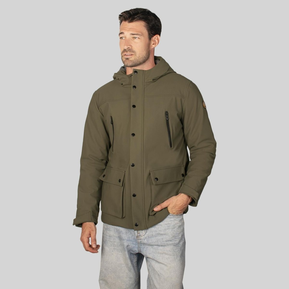 Chamarra con Capucha para hombre con bolsa interna Greenlander - Greenlander