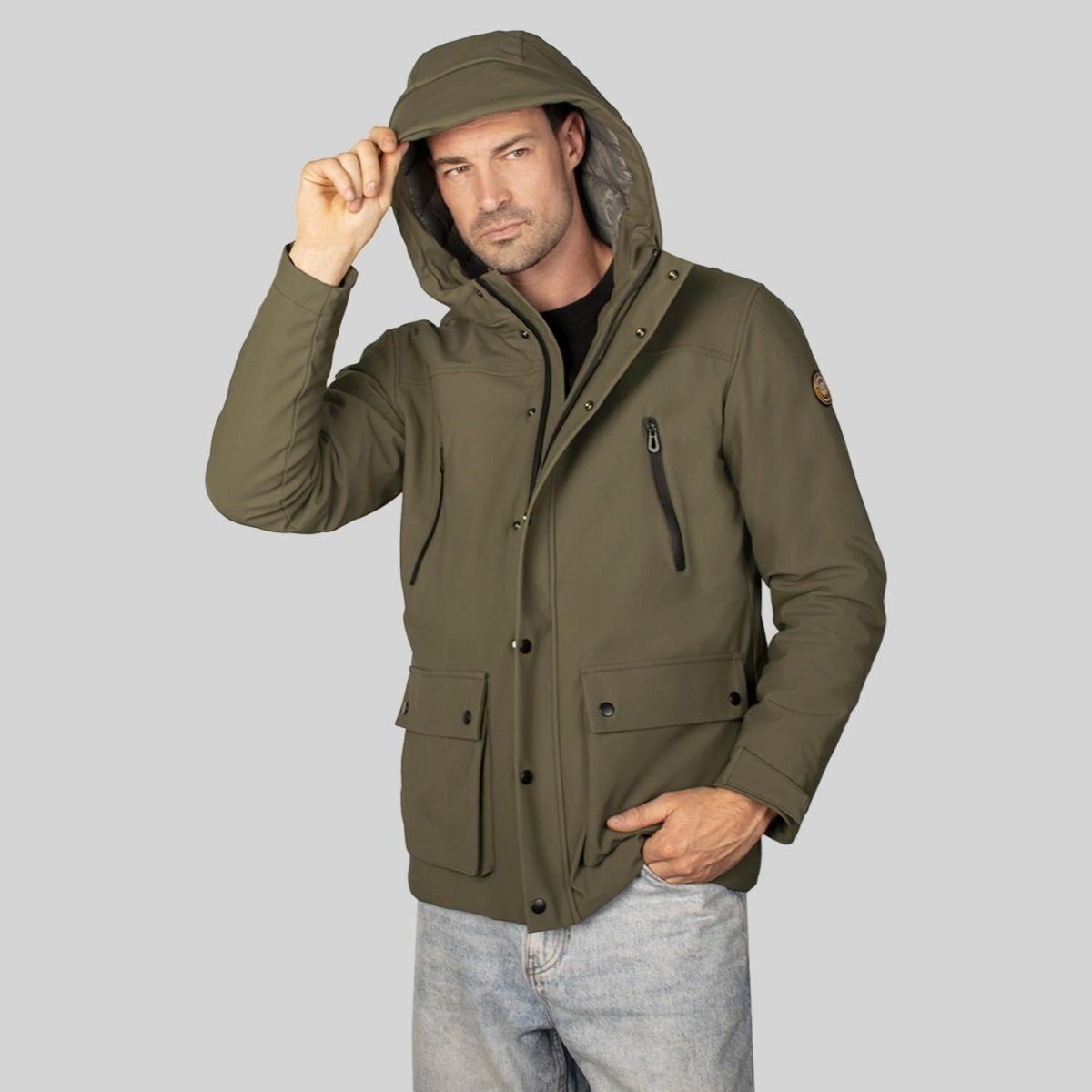 Chamarra con Capucha para hombre con bolsa interna Greenlander - Greenlander