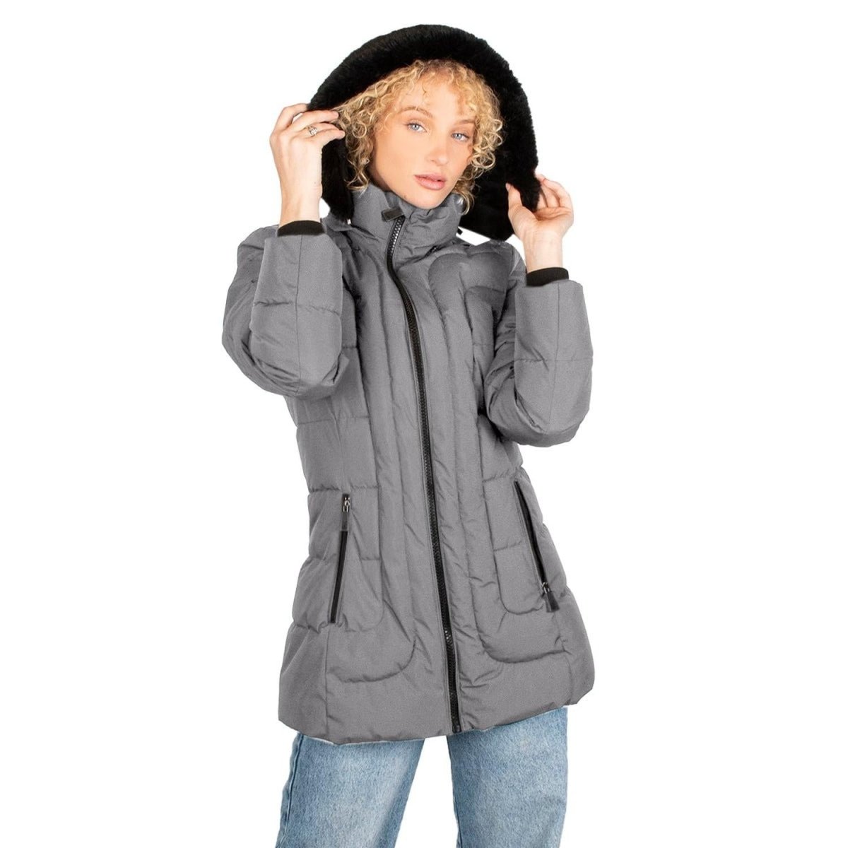 Chamarra Con Gorro Desmontable Mujer Premium - Greenlander