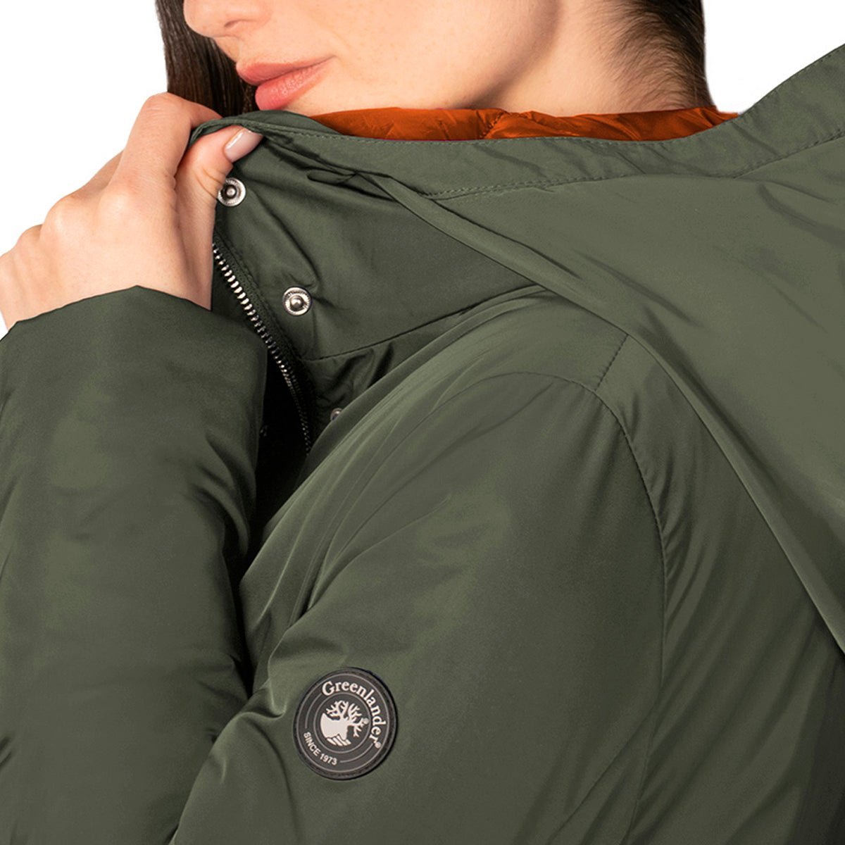 Chamarra Con Gorro Fijo y Forro Capitonado en Contraste Greenlander Mujer - The Original Greenlander