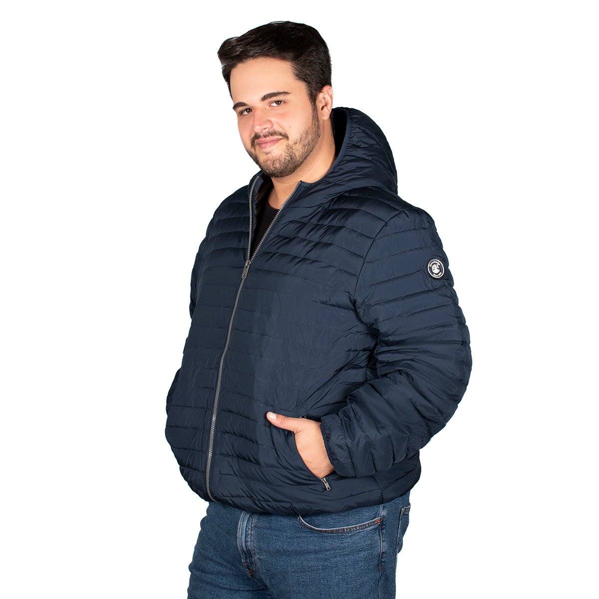 Chamarra con Relleno de Pluma y Gorro Hombre Plus Size - The Original Greenlander