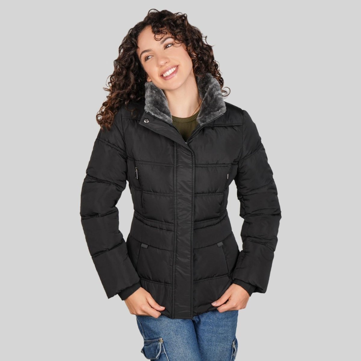 Chamarra corta capitonada para mujer con bolsillos Greenlander - Greenlander