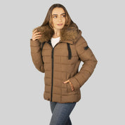 Chamarra corta capitonada para mujer con capucha Greenlander - Greenlander