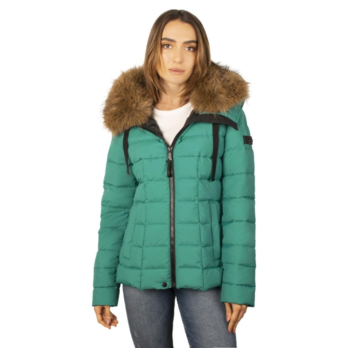 Chamarra corta capitonada para mujer con capucha Greenlander - Greenlander
