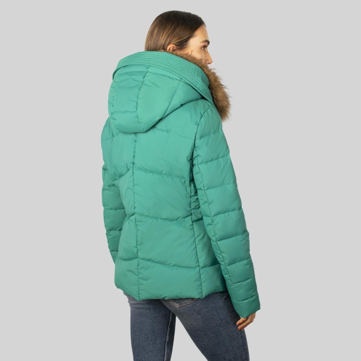 Chamarra corta capitonada para mujer con capucha Greenlander - Greenlander