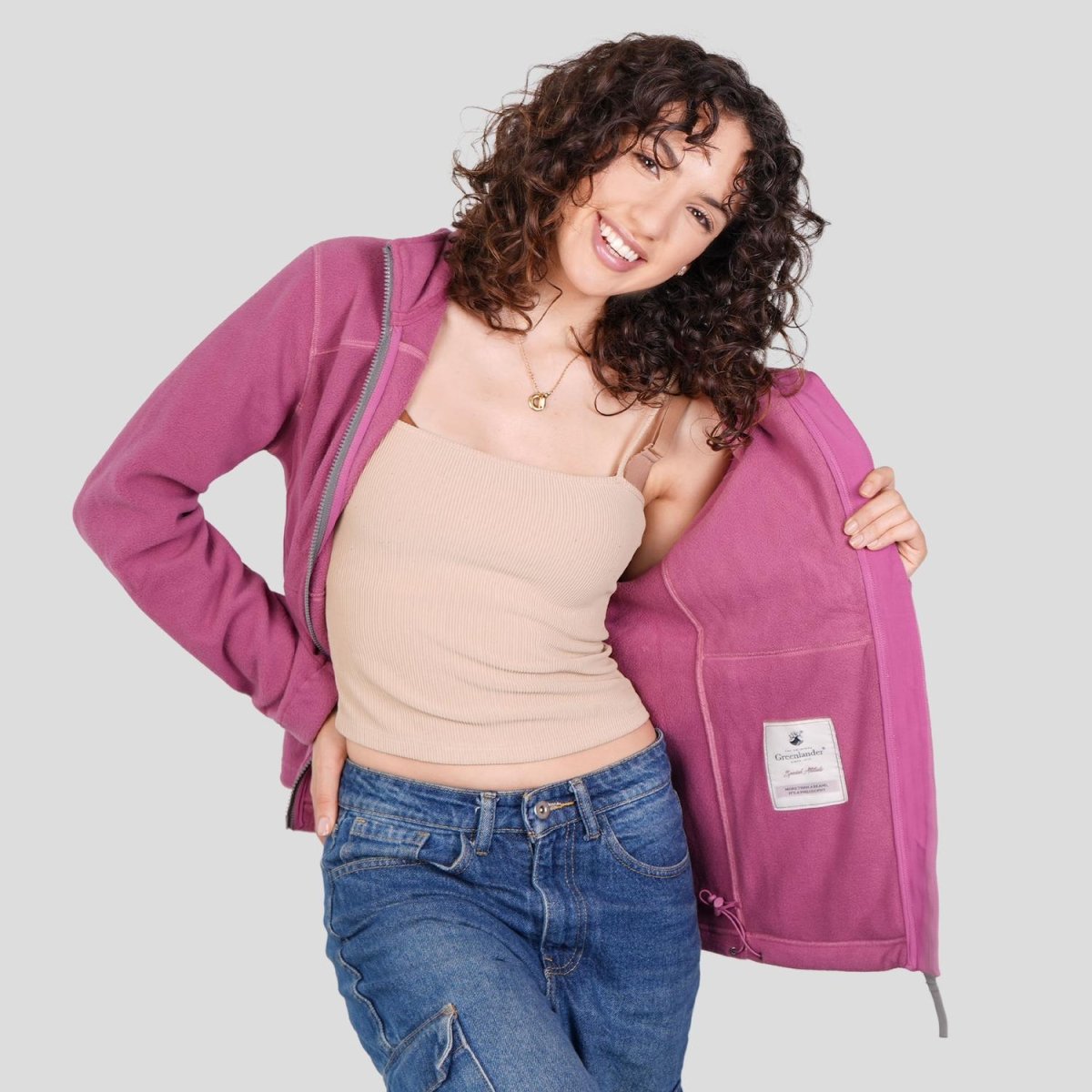 Chamarra de fleece holgado para mujer con bolsillos Greenlander - Greenlander