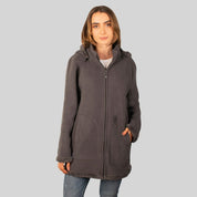 Chamarra de fleece larga para mujer con capucha desmontable Greenlander - Greenlander
