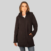 Chamarra de fleece larga para mujer con capucha desmontable Greenlander - Greenlander