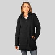 Chamarra de fleece larga para mujer con capucha desmontable Greenlander - Greenlander