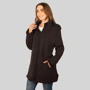 Chamarra de fleece larga para mujer con capucha desmontable Greenlander - Greenlander