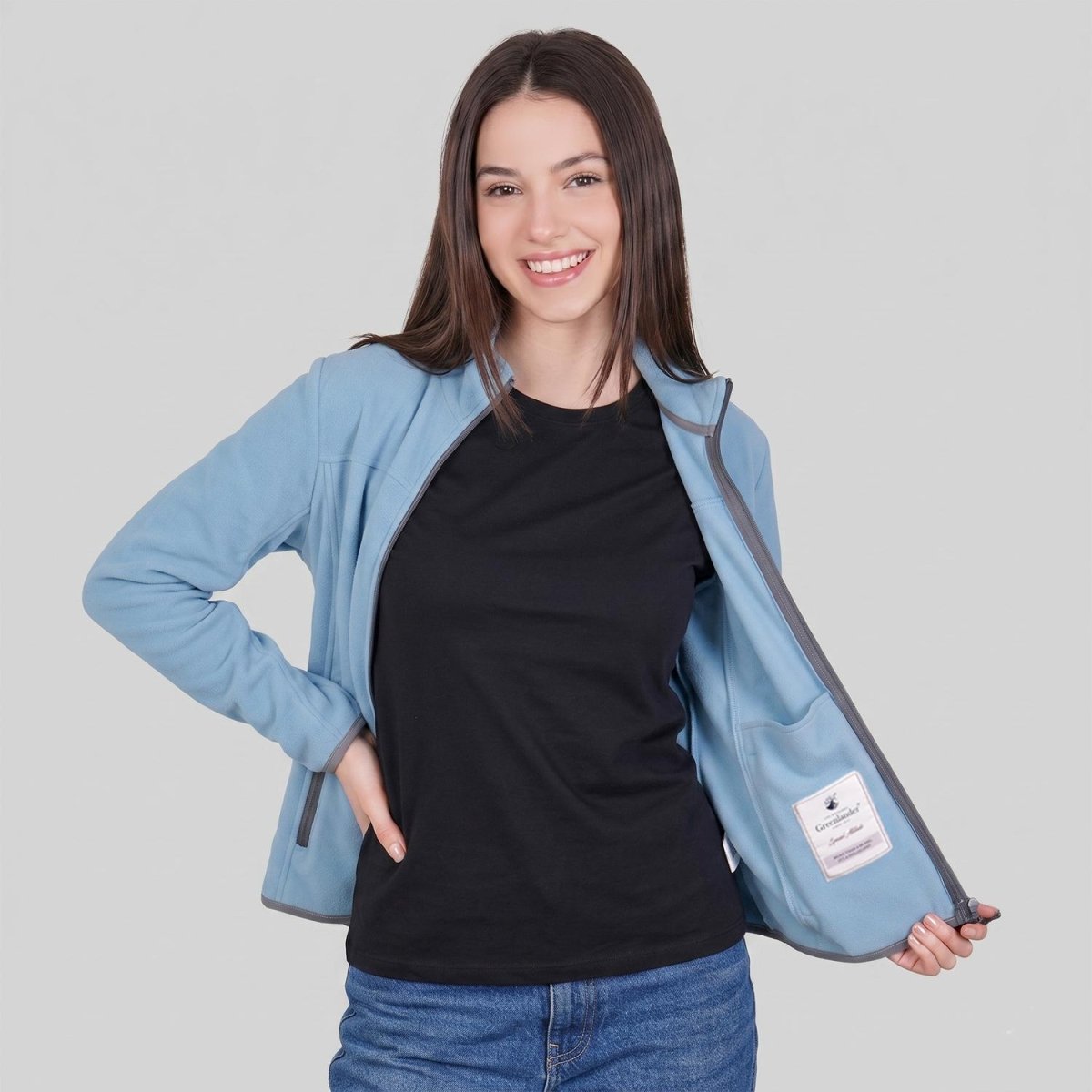 Chamarra de fleece para dama con bolsas al costado Greenlander - Greenlander