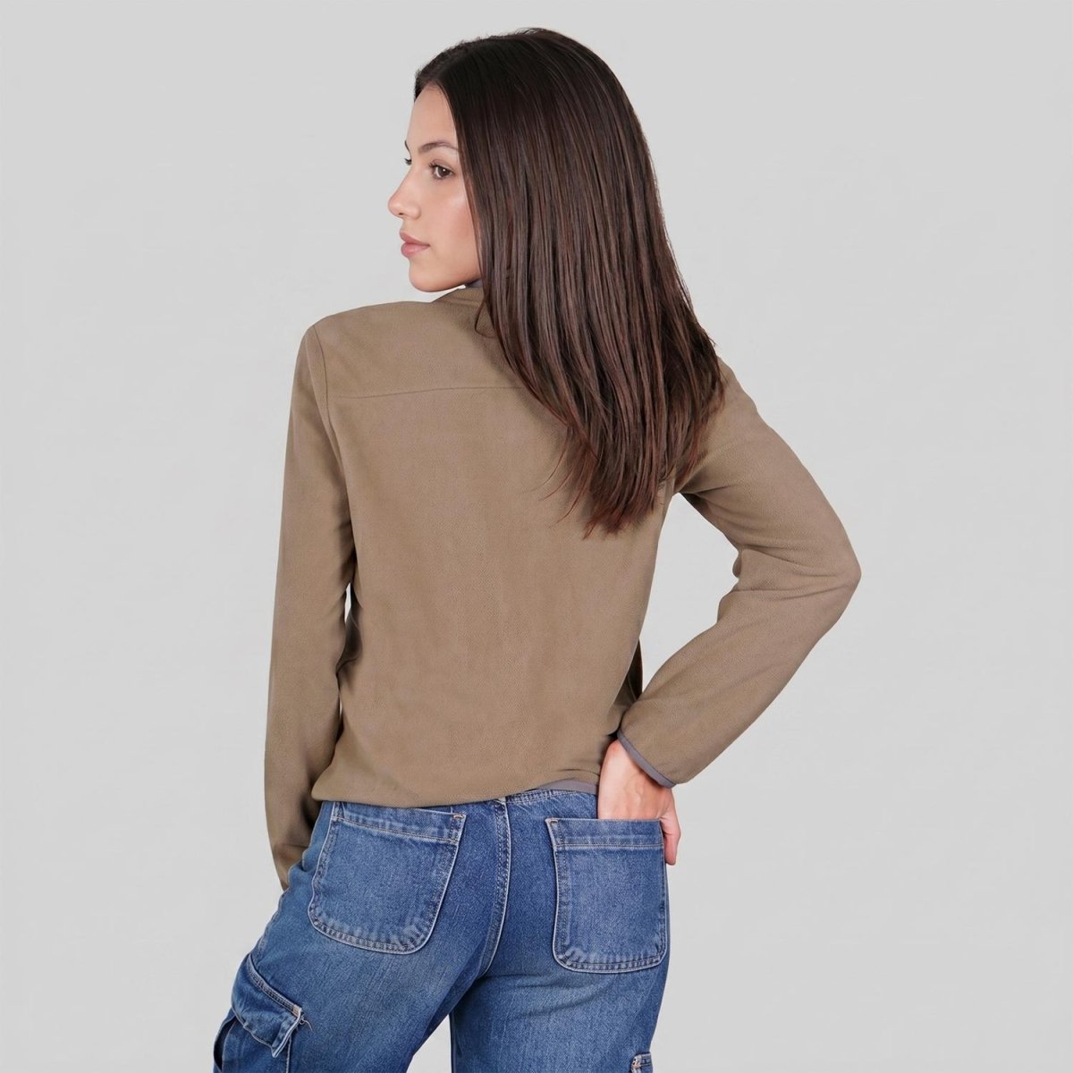Chamarra de fleece para dama con bolsas al costado Greenlander - Greenlander