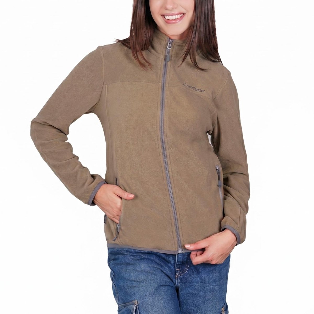 Chamarra de fleece para dama con bolsas al costado Greenlander - Greenlander