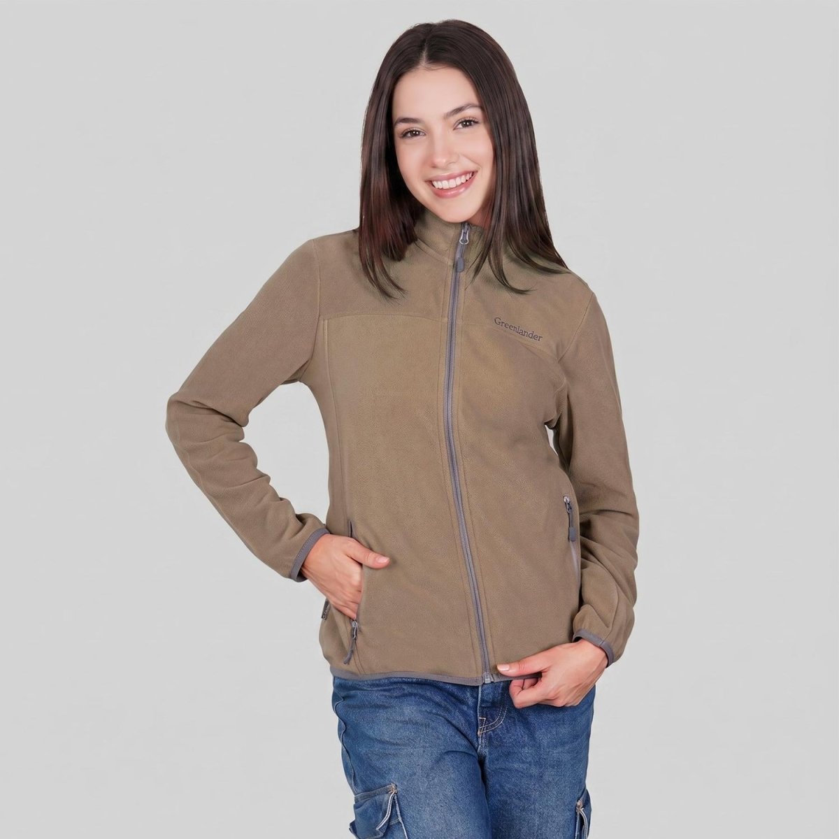 Chamarra de fleece para dama con bolsas al costado Greenlander - Greenlander