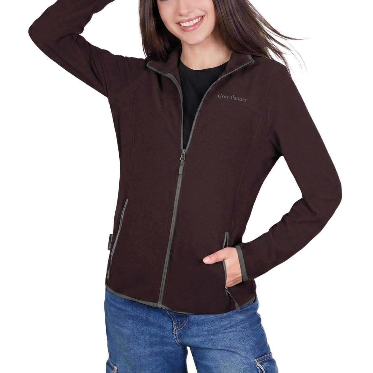 Chamarra de fleece para dama con bolsas al costado Greenlander - Greenlander