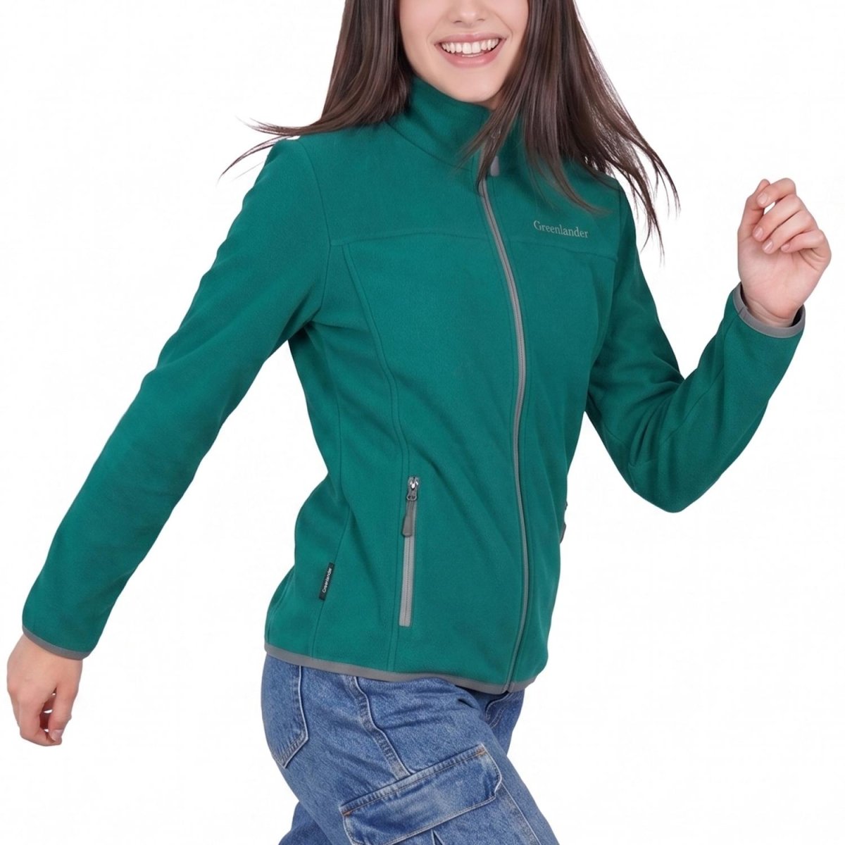 Chamarra de fleece para dama con bolsas al costado Greenlander - Greenlander