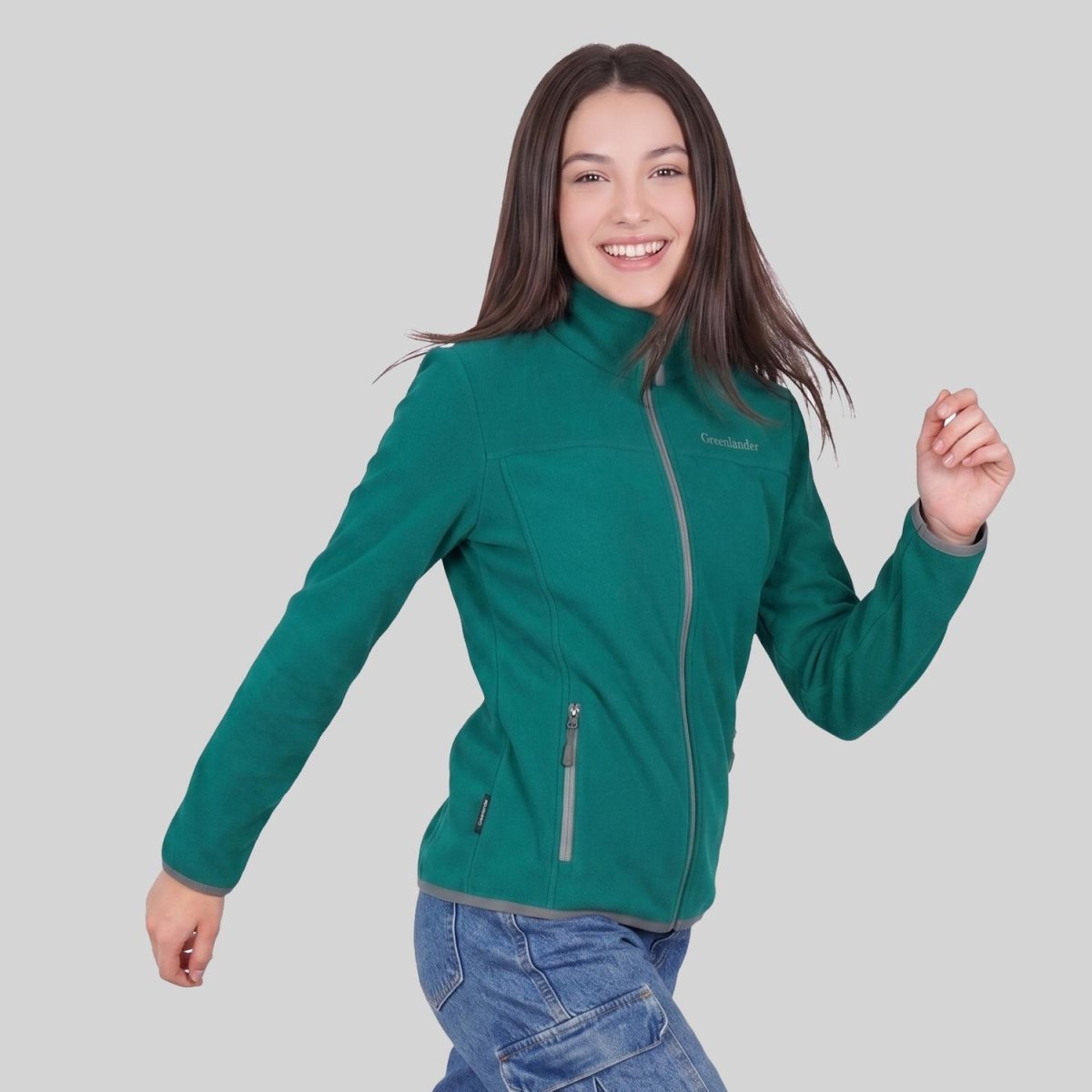 Chamarra de fleece para dama con bolsas al costado Greenlander - Greenlander